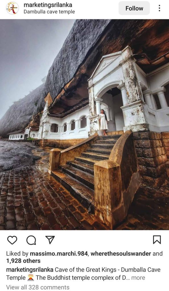 Dambulla Caves Temple- Most Instagrammable places in Sri Lanka
