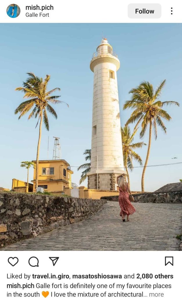 Galle Fort Light house - Most Instagrammable places in Sri Lanka