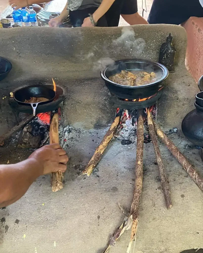 wood stove Cooking Demonstration - Sigiriya Village Tour